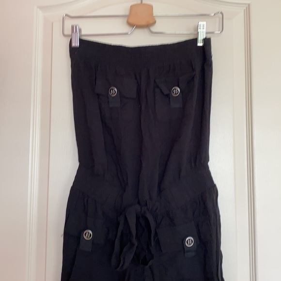 Black Strapless Jumpsuit - Picture 2 of 5